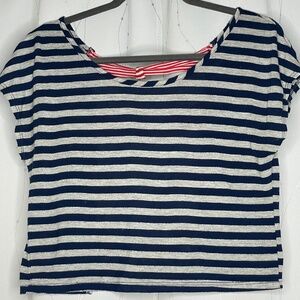 Striped Crop Top with Open Back